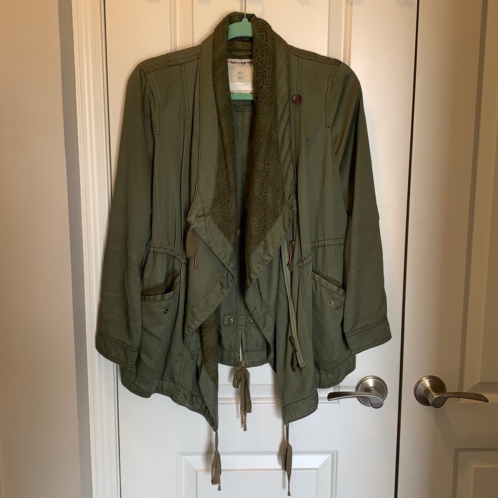 Anthropologie green jacket